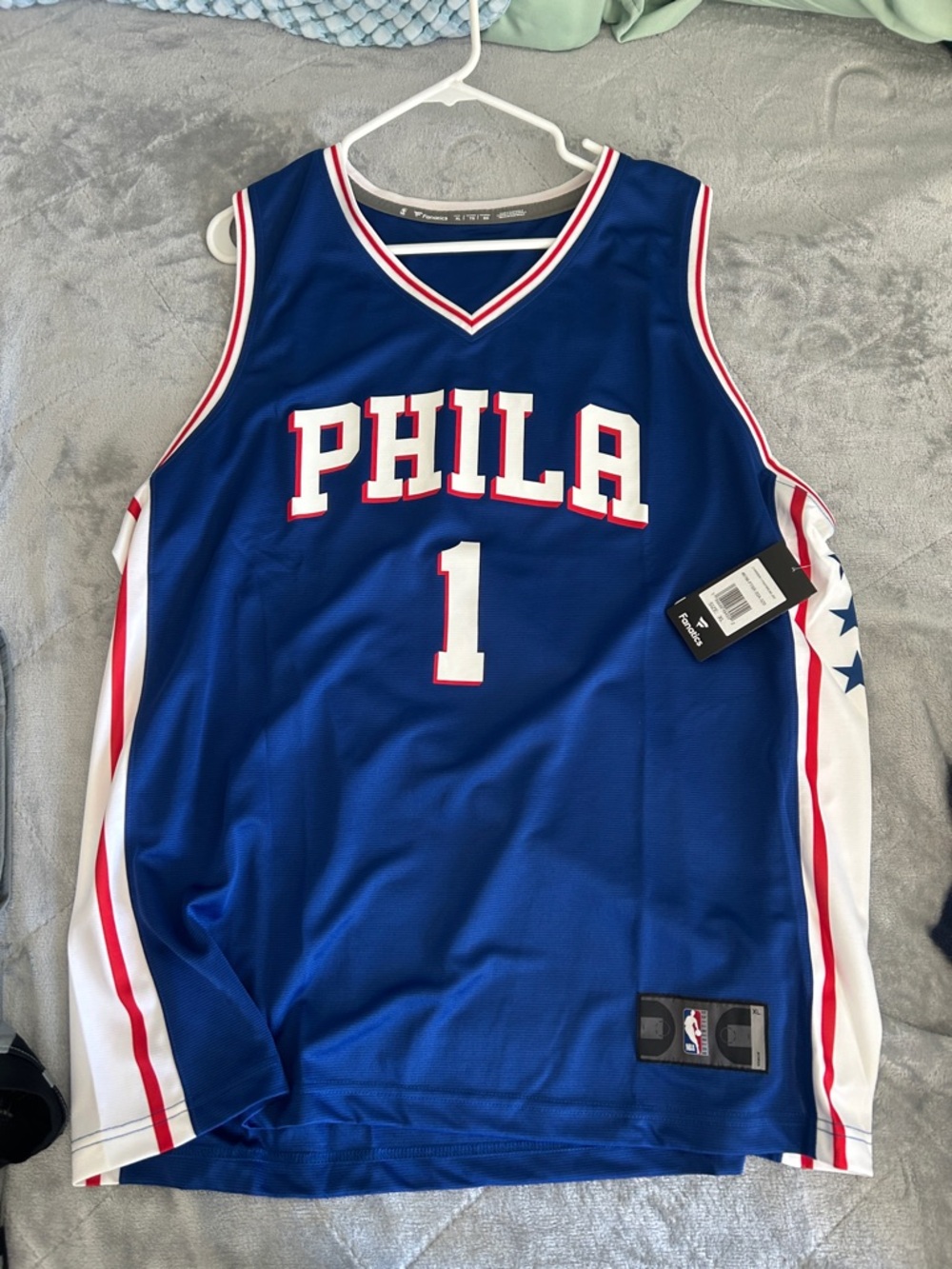 NBA Blue PHILA #1 James Harden Men's Basketball Jersey